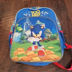 Sonic the Hedgehog Bookbag Classic Sonic "Too Easy"  16"‎ x 12"  Backpack School
